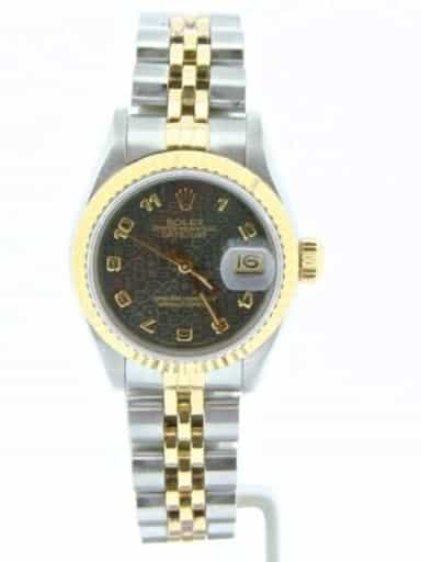 Ladies Rolex Two-Tone 18K/SS Datejust Gray Slate Arabic 69173 (SKU 8231699AMT)