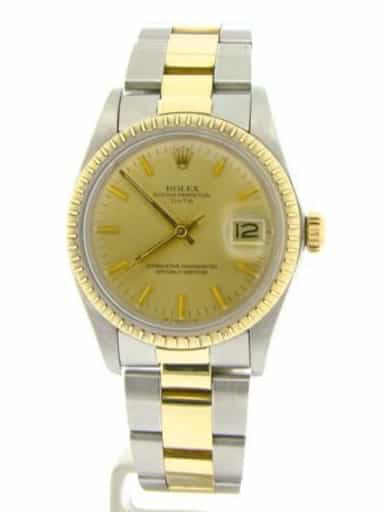 Mens Rolex Two-Tone 14K/SS Date Champagne 1505 (SKU 5007154AMT)