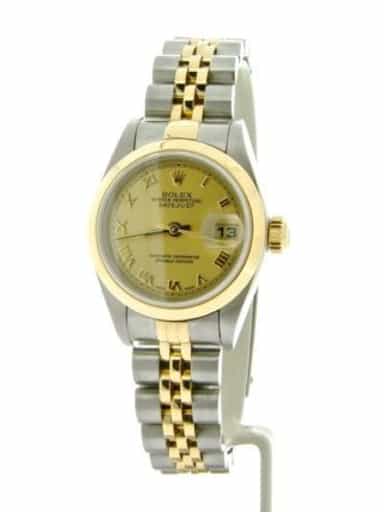 Ladies Rolex Two-Tone 18K/SS Datejust Champagne Roman 79163 (SKU Y532003NMT)