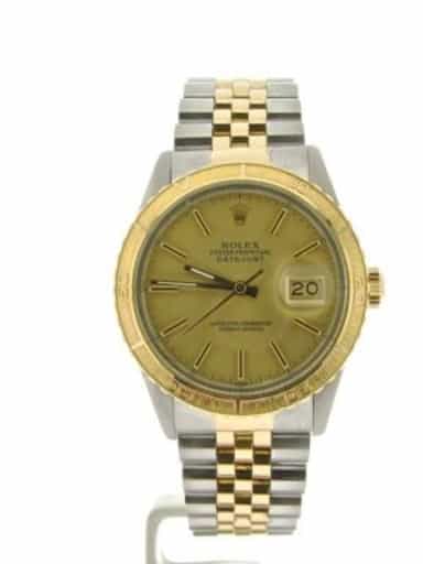 Mens Rolex Two-Tone Datejust Turn-O-Graph Champagne  16253 (SKU 8630711NBMT)