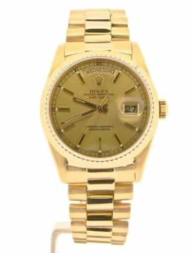 Mens Rolex 18K Gold Day-Date President Champagne  18038 (SKU L394651NMT)