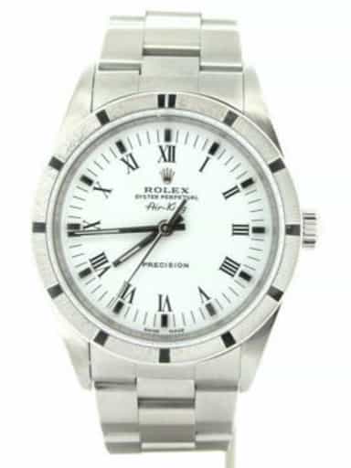 Mens Rolex Stainless Steel Air-King White Roman 14010 (SKU P222464ACMT)