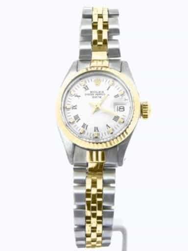 Ladies Rolex 2Tone 14K/SS Date Watch Ref. 6917 with White Roman Dial (SKU 3719067NMT)