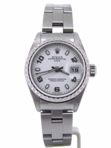 Ladies Rolex Stainless Steel Date White Arabic 79240 (SKU Y263216OBNMT)