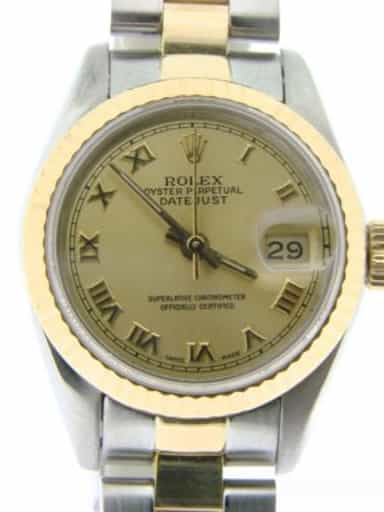 Ladies Rolex Two-Tone Datejust Champagne Roman 69173 (SKU 9268931NMT)