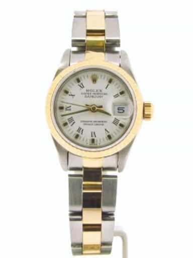 Ladies Rolex Two-Tone Datejust White Roman 69173 (SKU 8346383NMT)