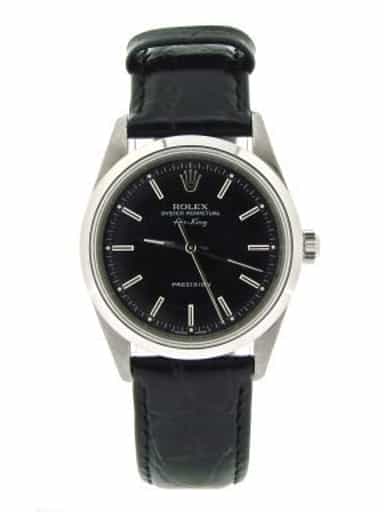 Mens Rolex Stainless Steel Air-King Black  14000 (SKU U630206NBLKCMT)