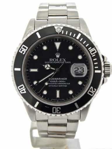 Mens Rolex Stainless Steel Submariner Black  16610 (SKU E894703NNCMT)
