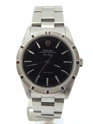 Mens Rolex Stainless Steel Air-King Black  14010 (SKU S631826NCMT)