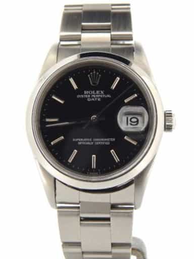 Mens Rolex Stainless Steel Date Black  15200 (SKU T643650NMT)