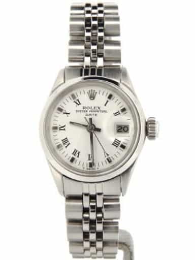 Ladies Rolex Stainless Steel Date White Roman 6516 (SKU 2138515NMT)