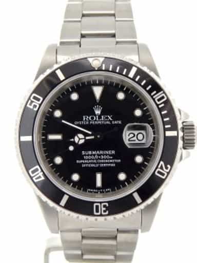 Mens Rolex Stainless Steel Submariner Black 16610 (SKU T821868NNBCMT)