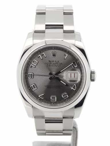 Mens Rolex Stainless Steel Datejust Silver Arabic 116200 (SKU M202537NMT)