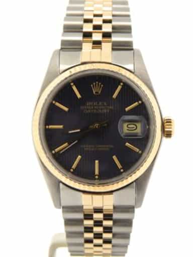 Mens Rolex Two-Tone Datejust Black  16013 (SKU 5510798NJUBMT)