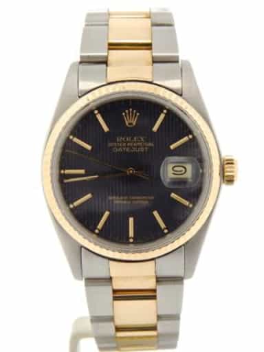 Mens Rolex Two-Tone 18K/SS Datejust Black  16013 (SKU 5510798NOYSMT)