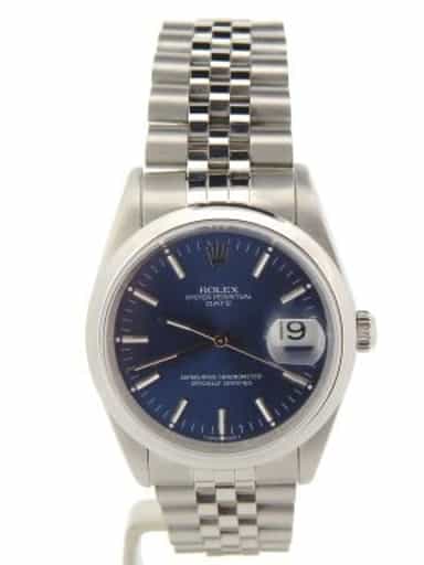 Mens Rolex Stainless Steel Date Blue  15200 (SKU E611265NJUBMT)