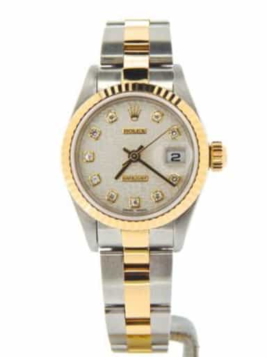 Ladies Rolex Two-Tone Datejust Silver Anniversary Diamond 79173 (SKU P175508NDMT)
