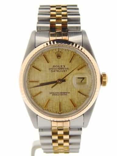 Mens Rolex Two-Tone Datejust Champagne 16013 (SKU 4464948NBCMT)