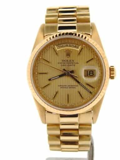 Mens Rolex 18K Gold Day-Date President Champagne  18238 (SKU W120442NMT)