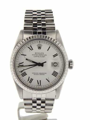 Mens Rolex Stainless Steel Datejust White Roman 16030 (SKU B6508040NMT)
