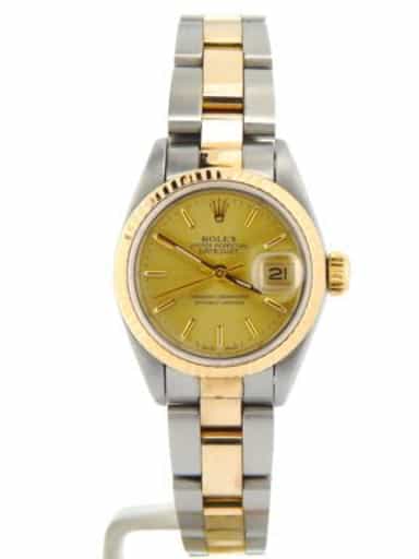 Ladies Rolex Two-Tone Datejust Champagne  69173 (SKU L897614NOYSMT)