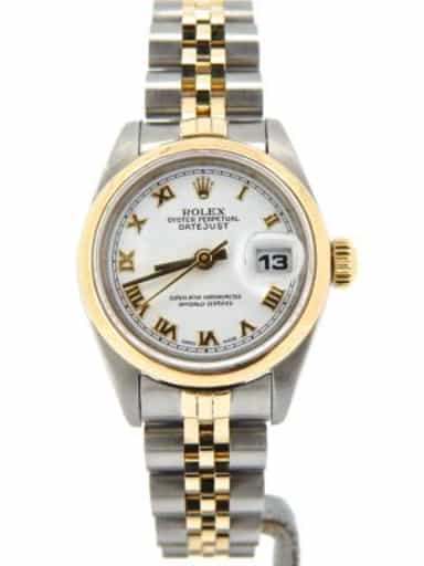 Ladies Rolex Two-Tone Datejust White Roman 69163 (SKU U994794NJUBMT)