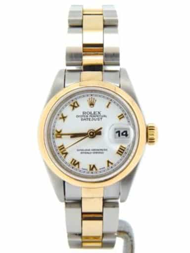 Ladies Rolex Two-Tone Datejust White Roman 69163 (SKU U994794NOYSMT)