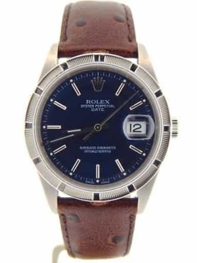Mens Rolex Stainless Steel Date Blue  15210 (SKU Y824704NBRNMT)