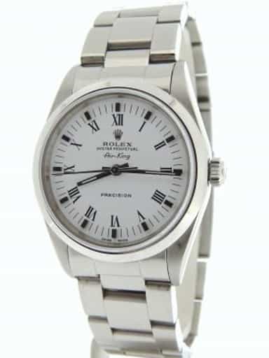 Mens Rolex Stainless Steel Air-King White Roman 14000 (SKU A366537NOYSCMT)