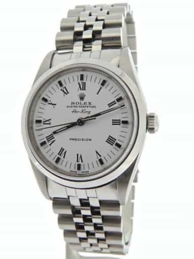 Mens Rolex Stainless Steel Air-King White Roman 14000 (SKU A366537NJUBCMT)