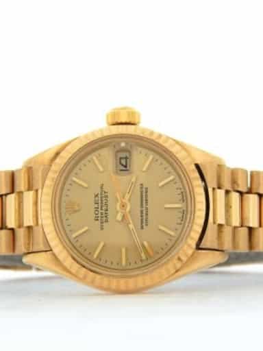 Ladies Rolex 18K Yellow Gold Datejust President Champagne 6917 (SKU 4083389MT)