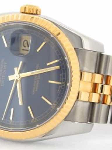 Mens Rolex Two-Tone 18K/SS Datejust Blue 116233 (SKU F493178GNBCMT)