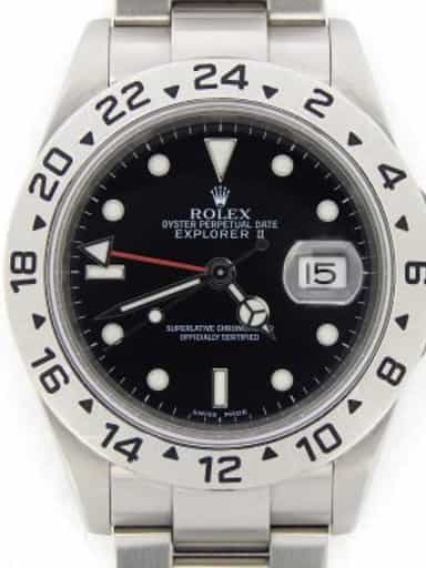 Mens Rolex Stainless Steel Explorer II Black  16570T (SKU F317028MT)