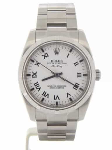 Mens Rolex Stainless Steel Air-King White Roman 114210 (SKU M277494NMT)