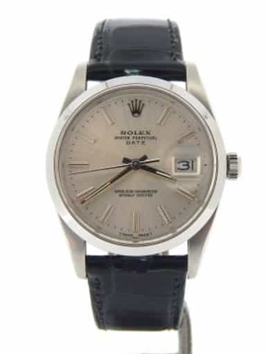 Mens Rolex Stainless Steel Date Silver  15000 (SKU 7327722NBLKMT)