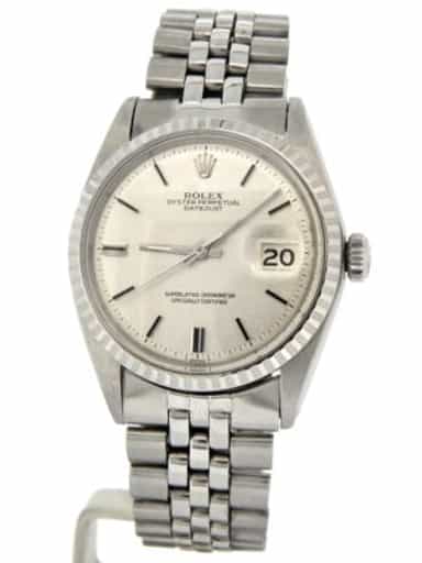 Mens Rolex Stainless Steel Datejust Silver Linen  1603 (SKU 3035488MT)