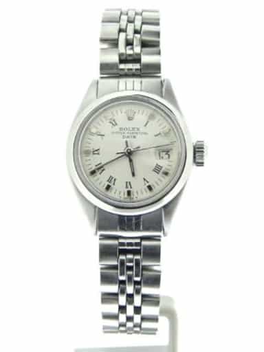 Ladies Rolex Stainless Steel Date White Roman 6916 (SKU 5013332MT)