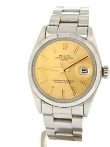 Mens Rolex Stainless Steel Date Champagne  1500 (SKU 3813888MT)