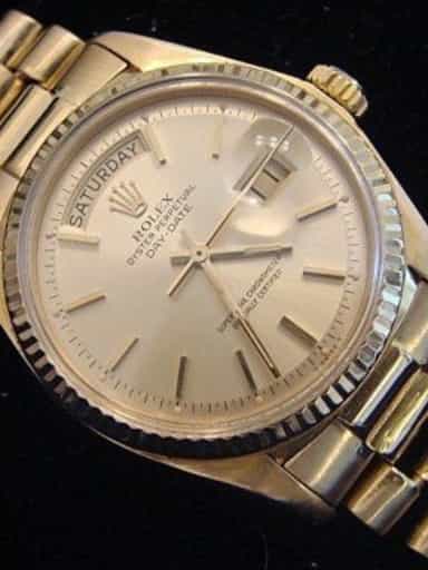 Mens Rolex 18K Gold Day-Date President Champagne 1803 (SKU 875MT)