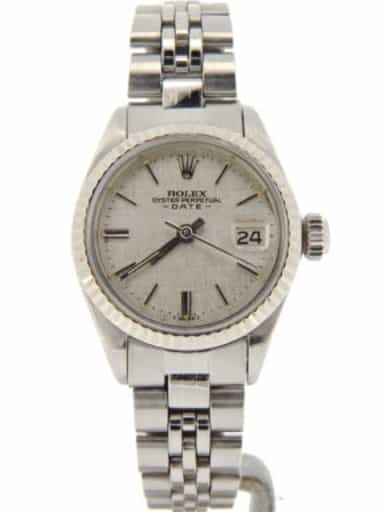 Ladies Rolex Date Stainless Steel Watch Ref. 6917 Silver Linen (SKU 3229031NMT)