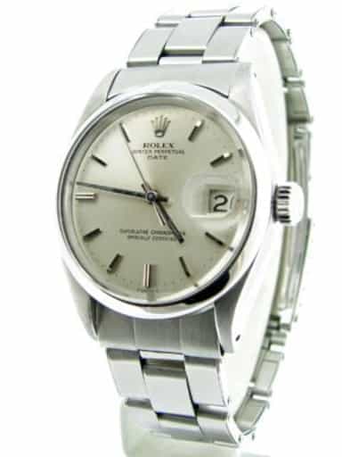Mens Rolex Stainless Steel Date Silver  1500 (SKU 1364734DMT)