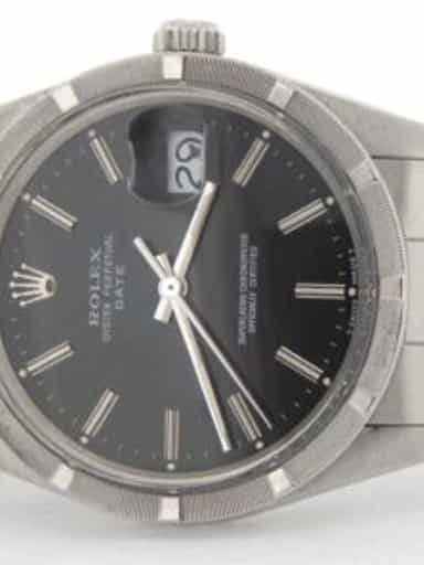Mens Rolex Stainless Steel Date Black  15010 (SKU R162279NMT)