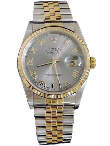 Mens Rolex Two-Tone 18K/SS Datejust Slate Roman 16233 (SKU DJ131111MT)