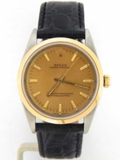 Mens Rolex Two-Tone 18K/SS Oyster Perpetual Gold  14203 (SKU X685867MT)