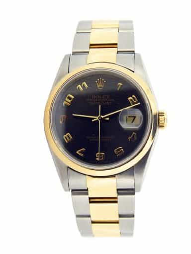 Mens Rolex Two-Tone Datejust Slate Arabic 16203 (SKU 16203SLATEAMT)