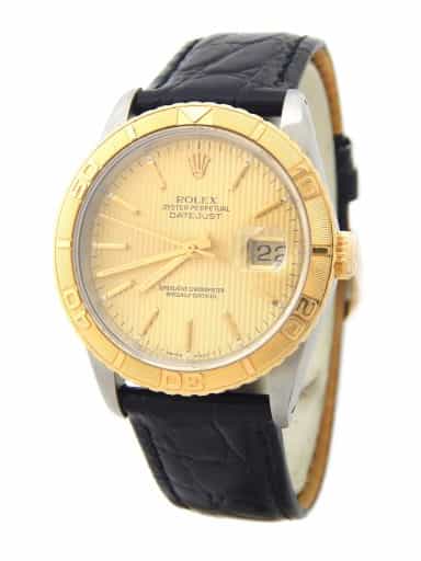 Mens Rolex Two-Tone Datejust Turn-O-Graph Gold Tapestry 16263 (SKU L864189BLAMT)