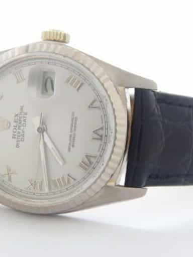 Mens Rolex 18K Day Date Watch 18039 with Silver Roman Dial(SKU 5812319AMT)