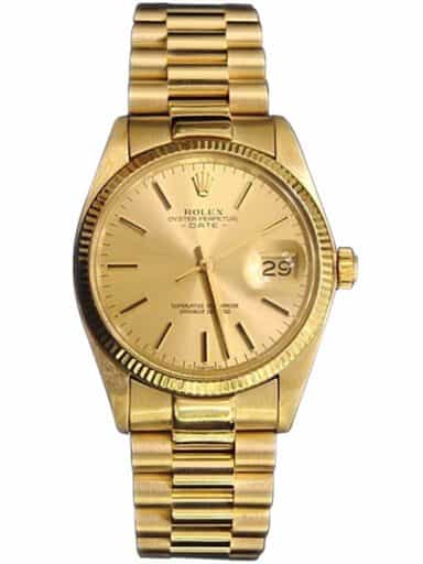 Mens Rolex 14K Yellow Gold Date Champagne 1503 (SKU 842MT)