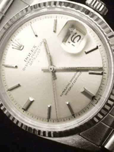 Mens Rolex Stainless Steel Datejust Watch Silver Dial 1601 (SKU 804MT)
