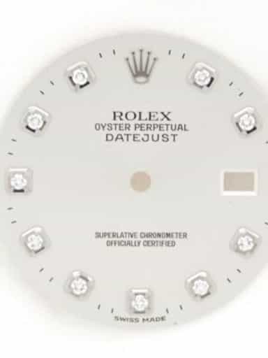 Pre Owned Mens Rolex Silver Datejust Factory Diamond Dial (SKU DIAL0006)